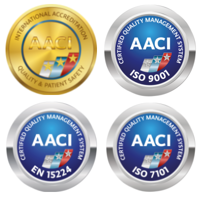 Certifikat Quality and patient safety i Certifikat AACI ISO 9001 EN15224 ISO 7101 Certifikat Quality and patient safety i Certifikat AACI ISO 9001 EN15224 ISO 7101